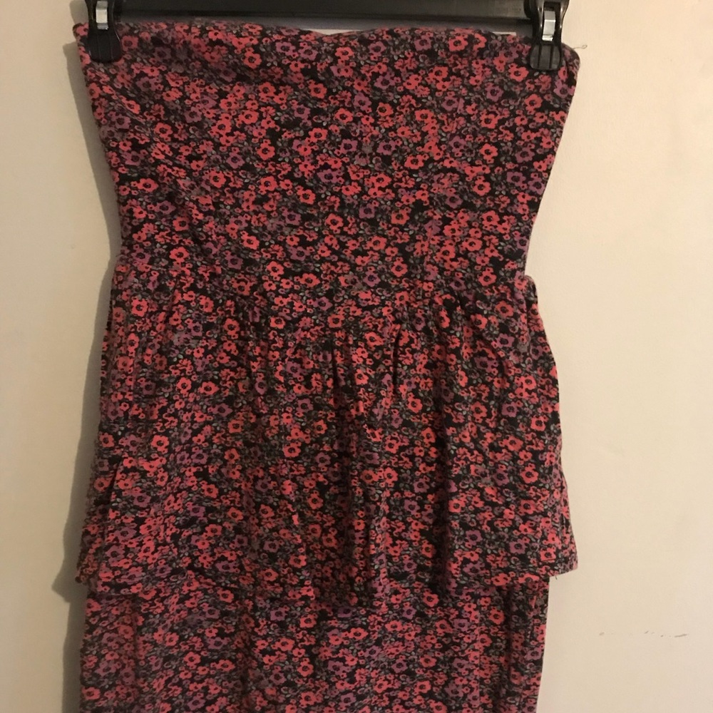 Black Poppy strapless dress size M